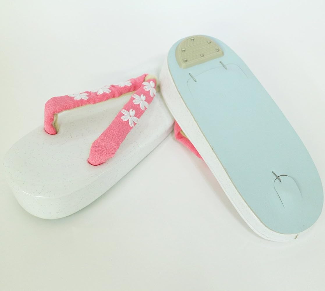 Amazon.co.jp: [七五三] 子供 草履 大21cm 7歳用 白ラメ こども